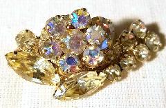 Yellow Navettes Earrings Clip