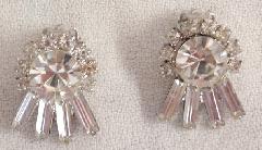 Clear Baguettes Earrings Clip