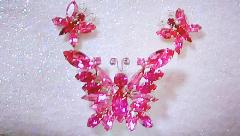Pink Navettes Brooch