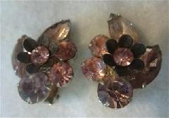 Pink Navettes Earrings Clip
