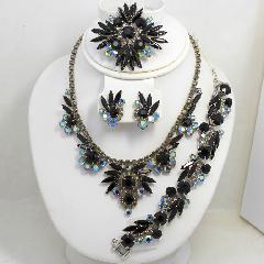 Black (jet) Navettes Necklace