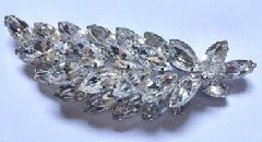 Clear Navettes Brooch