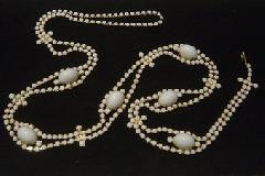 White (chalk Or Milk) Cabochons Plastic Belt