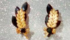 Black (jet) Navettes Earrings Clip