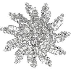 Clear Baguettes Brooch