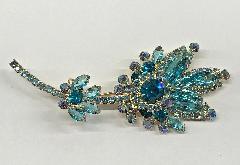 Blue Navettes Brooch