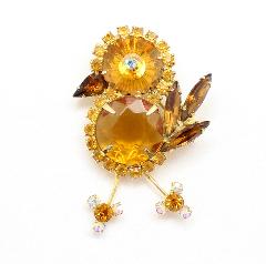 Topaz Pear Rivoli/Margarita Brooch