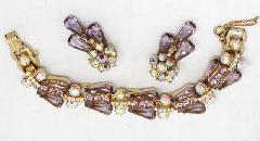 Purple (cardinal) Pentagon Earrings Clip