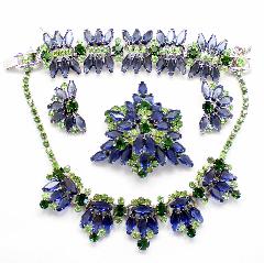 Blue Hexagon Necklace
