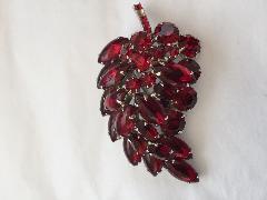 Red Cabochons Brooch