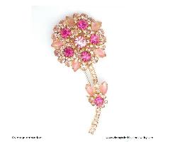 Pink Navettes Givre Brooch