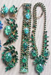 Green Baguettes Multi-Color/Shaded Bracelet Flat Push In