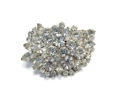 Clear Navettes Brooch