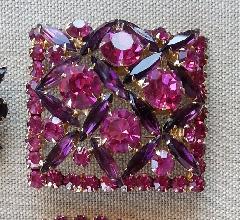 Pink Navettes Brooch