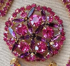 Pink Navettes Brooch
