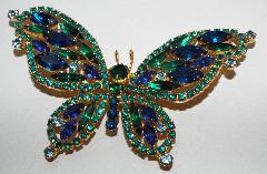 Blue Navettes Brooch