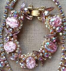 Pink Cabochons Multi-Color/Shaded Bracelet 5 Link