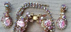 Pink Cabochons Multi-Color/Shaded Earrings Clip