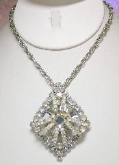 Clear Square Pin Pendant