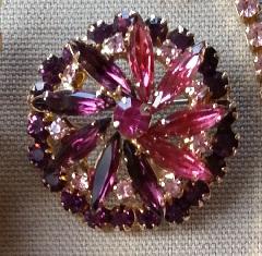 Pink Navettes Brooch