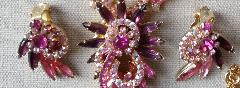 Pink Navettes Earrings Clip