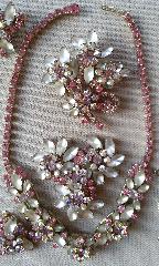 Pink Navettes Frosted Necklace