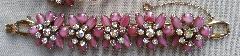 Pink Cabochons Bracelet 5 Link