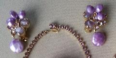 Purple (cardinal) Chatons Only Givre Earrings Clip