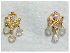 Clear Chatons Only Earrings Clip