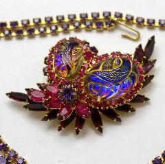 Multiple Colors Cabochons Molded/Cut Brooch