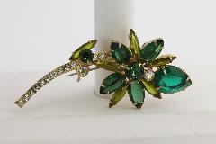 Green Pear Brooch