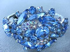 Blue Navettes Bracelet Clamper