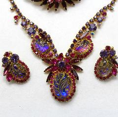 Multiple Colors Cabochons Molded/Cut Earrings Clip
