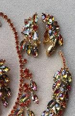 Topaz Navettes Multi-Color/Shaded Earrings Clip