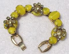 Yellow Cabochons Bracelet 5 Link