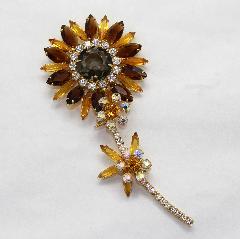 Topaz Navettes Brooch