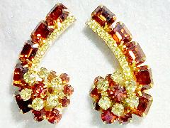 Topaz Emerald Cut Earrings Clip