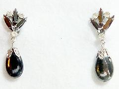 Hematite Navettes Earrings Clip