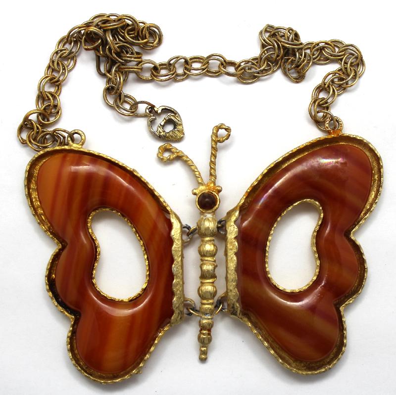 Front view of Topaz Cabochons Plastic Pendant