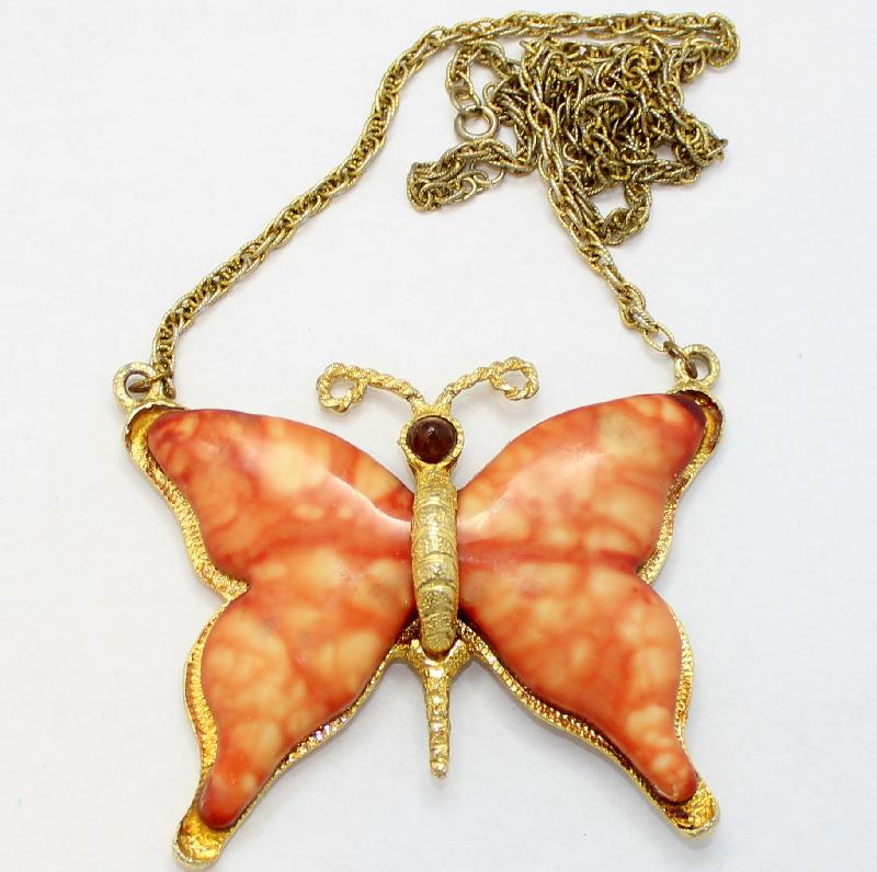 Front view of Pink Cabochons Plastic Pendant