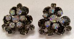Gray (black Diamond) Chatons Only Earrings Clip