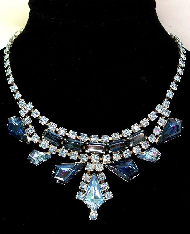 Front view of Blue Kite Necklace