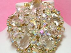 Clear Oval Brooch