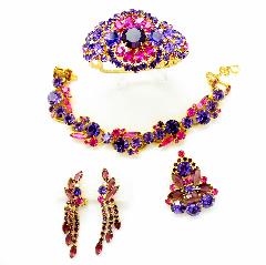 Purple (cardinal) Navettes Bracelet Clamper