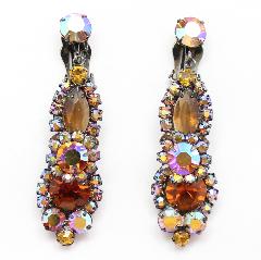 Topaz Navettes Earrings Clip