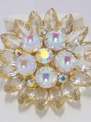 AB Scooped Molded/Cut Brooch
