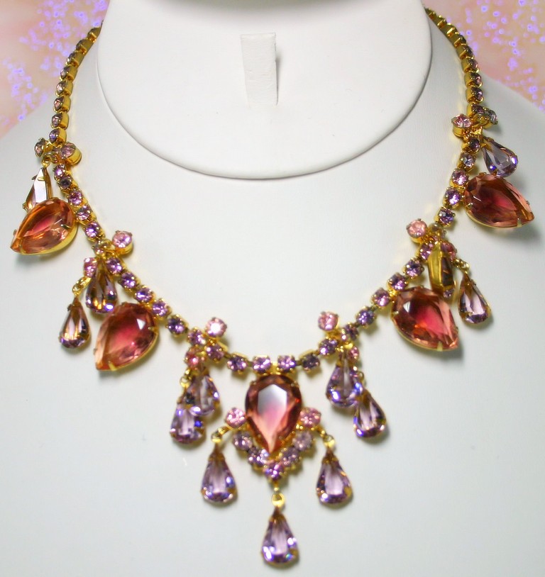 Front view of Pastel Pear Necklace