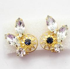 Clear Navettes Earrings Clip