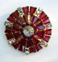 Red Keystones Brooch