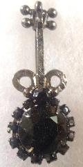 Black (jet) Dentelle Brooch